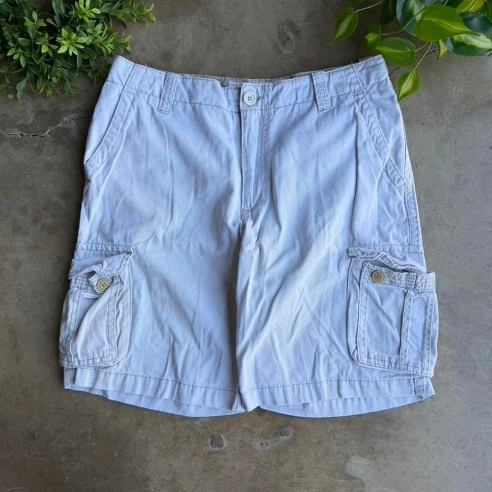 Aeropostale white baggy cargo shorts y2k vintage size 36x11